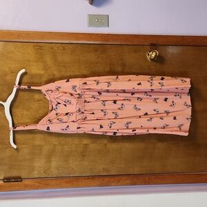 Torrid Size 1 midi dress, pink with butterflies
